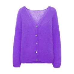 Lilla American Dreams Cornelia Ls Cardigan Deep Purple Cardigan Purple