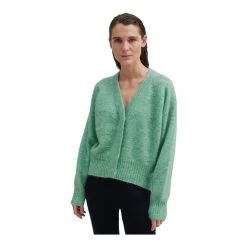 Second Female Brook Knit Boxy Cardigan - Grønn Green -dame-cardigans Butikk unnamed file 3180