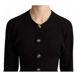 Dolce & Gabbana Button Embellished Cardigan Sweater Black -dame-cardigans Butikk unnamed file 3211