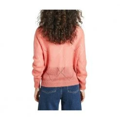 Majestic Filatures V-neck Vest With Long Sleeves Pink -dame-cardigans Butikk unnamed file 3218