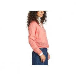 Majestic Filatures V-neck Vest With Long Sleeves Pink -dame-cardigans Butikk unnamed file 3219