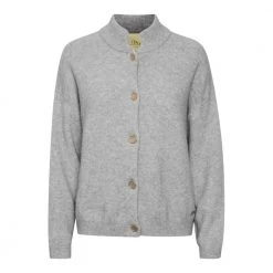 Karen By Simonsen Turtleneck Cardigan Gray