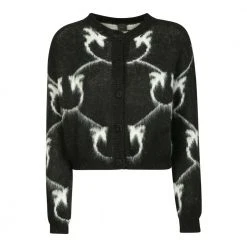 PINKO Knitted Construction Cardigan Black