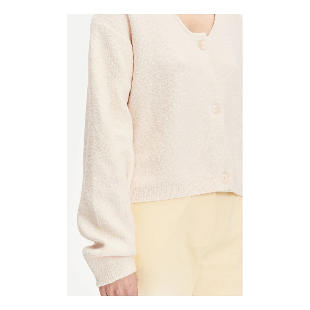 Kremfarget Samsøe Samsøe Toria Scoop Cardigan 13068 Genser Beige 3 Kremfarget Samsøe Samsøe Toria Scoop Cardigan 13068 Genser Beige
