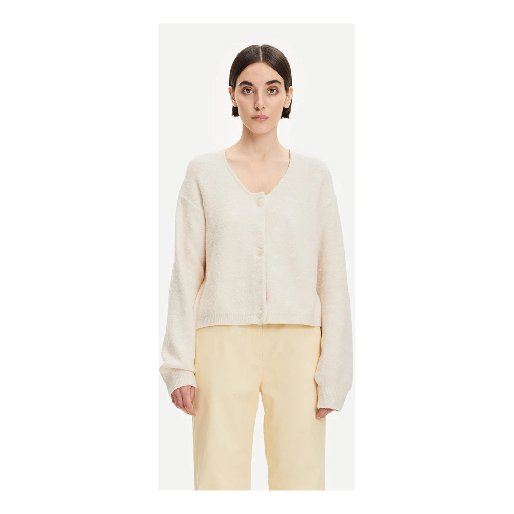 Kremfarget Samsøe Samsøe Toria Scoop Cardigan 13068 Genser Beige 6 Kremfarget Samsøe Samsøe Toria Scoop Cardigan 13068 Genser Beige - Bilde 4