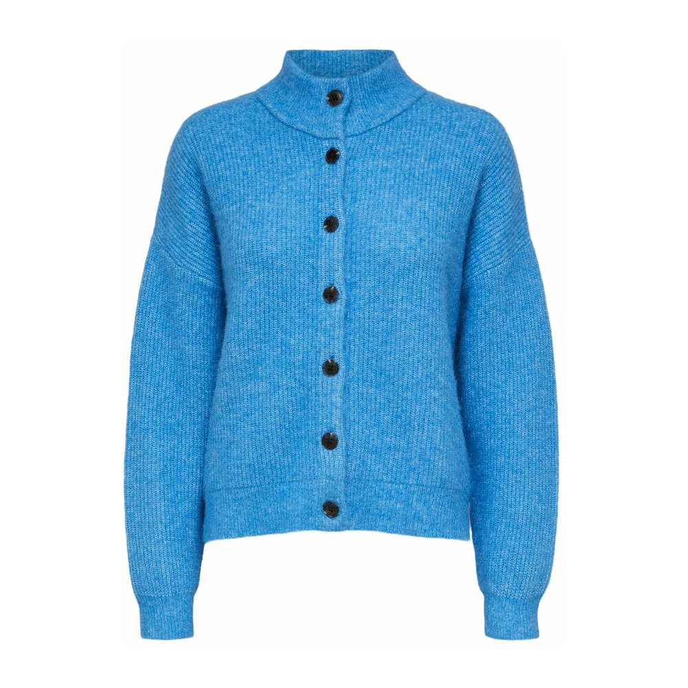 Selected Femme Sif Khloe LS Knit Short Cardigan Blue 3 Selected Femme Sif Khloe LS Knit Short Cardigan Blue