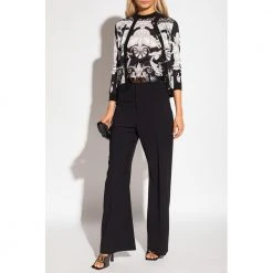 Versace Patterned Cardigan Black