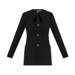 Versace Blazer With Decorative Buttons Black -dame-cardigans Butikk unnamed file 3429