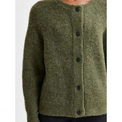 Selected Femme Lulu Ls Knit Short Cardigan Green -dame-cardigans Butikk unnamed file 344