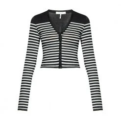 Rag & Bone Striped Cardigan Black -dame-cardigans Butikk unnamed file 3454