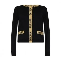 Moschino Wool Cardigan Black -dame-cardigans Butikk unnamed file 3459