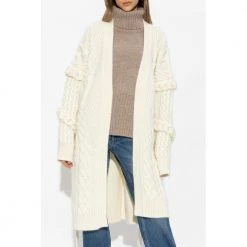 Iceberg Cardigan With Tie Detail Beige -dame-cardigans Butikk unnamed file 3480