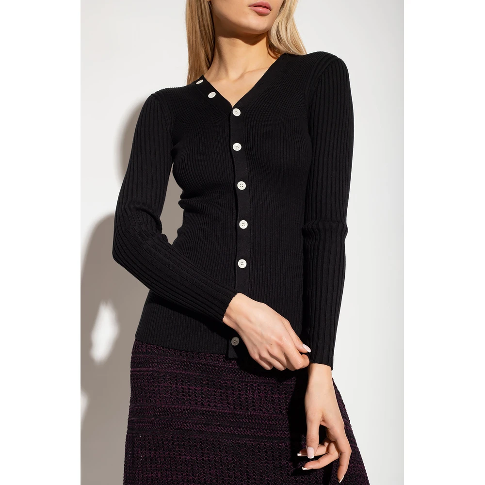 Proenza Schouler Ribbed Cardigan Black 5 Proenza Schouler Ribbed Cardigan Black - Bilde 3