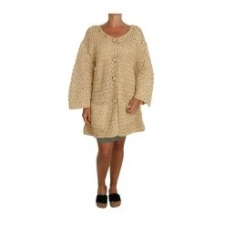 Dolce & Gabbana Cardigan Crochet Knitted Raffia Beige -dame-cardigans Butikk unnamed file 3493