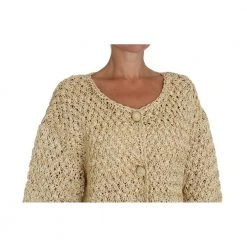 Dolce & Gabbana Cardigan Crochet Knitted Raffia Beige -dame-cardigans Butikk unnamed file 3494