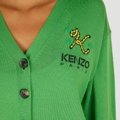 Kenzo Knitwear Green -dame-cardigans Butikk unnamed file 3497
