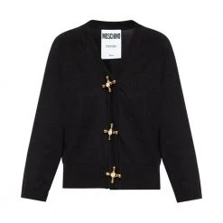 Moschino Wool Cardigan Black -dame-cardigans Butikk unnamed file 3505