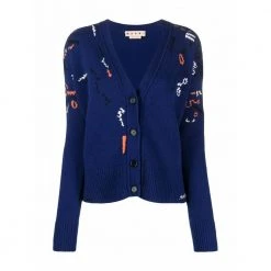 Marni CARDIGAN Blue -dame-cardigans Butikk unnamed file 3509