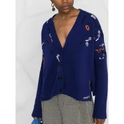 Marni CARDIGAN Blue -dame-cardigans Butikk unnamed file 3510