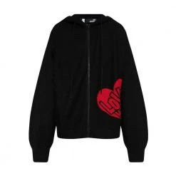 Love Moschino Zip-up Cardigan Black