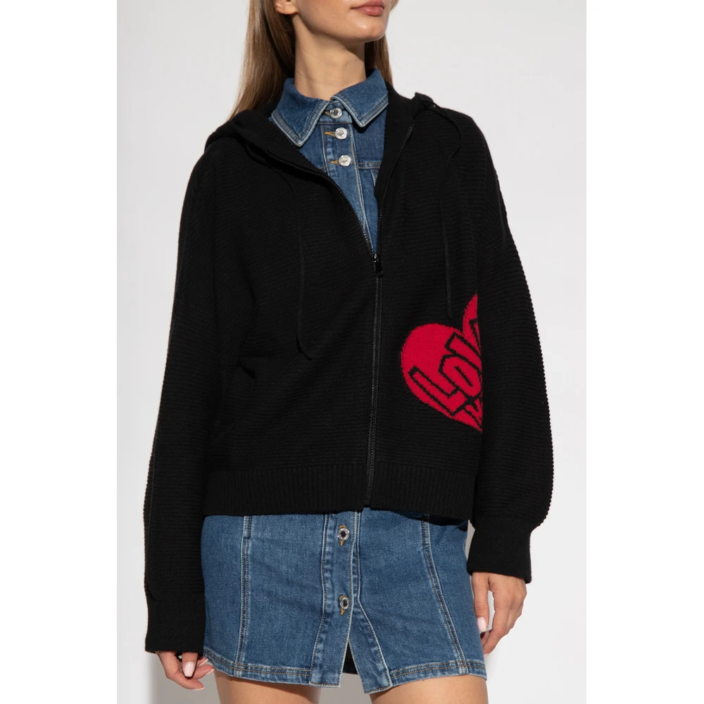 Love Moschino Zip-up Cardigan Black 6 Love Moschino Zip-up Cardigan Black - Bilde 4