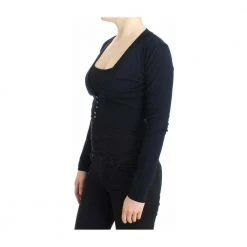 Roberto Cavalli Cropped Wool Cardigan Blue -dame-cardigans Butikk unnamed file 3561