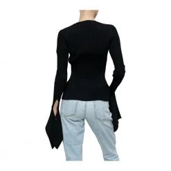 Ami Paris Ribbed Cardigan Black -dame-cardigans Butikk unnamed file 3585