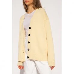 Jil Sander Cashmere Cardigan Yellow 10 Jil Sander Cashmere Cardigan Yellow -dame-cardigans Butikk unnamed file 3622