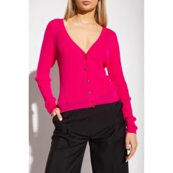 Versace Ribbed Cardigan Pink -dame-cardigans Butikk unnamed file 3683