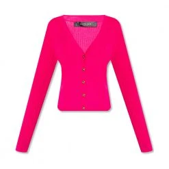 Versace Ribbed Cardigan Pink -dame-cardigans Butikk unnamed file 3685
