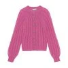 Ganni Troja Cable Cardigan Pink -dame-cardigans Butikk unnamed file 369