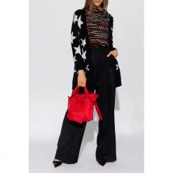 RED Valentino Patterned Cardigan Black -dame-cardigans Butikk unnamed file 3692