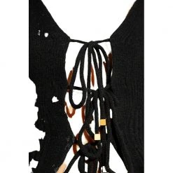 Blumarine Drawstring Cardigan Black -dame-cardigans Butikk unnamed file 3699