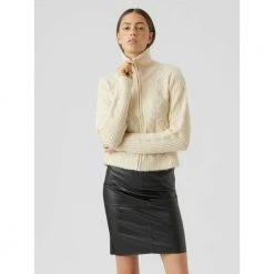 Hvit Vero Moda Vmalba Ls Zip Cardigan Genser White
