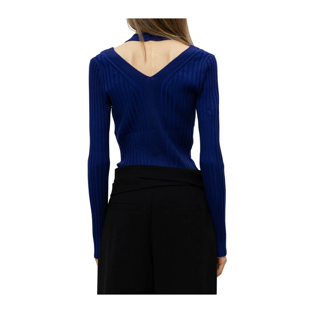 Proenza Schouler Ribbed Cardigan Blue 5 Proenza Schouler Ribbed Cardigan Blue - Bilde 3