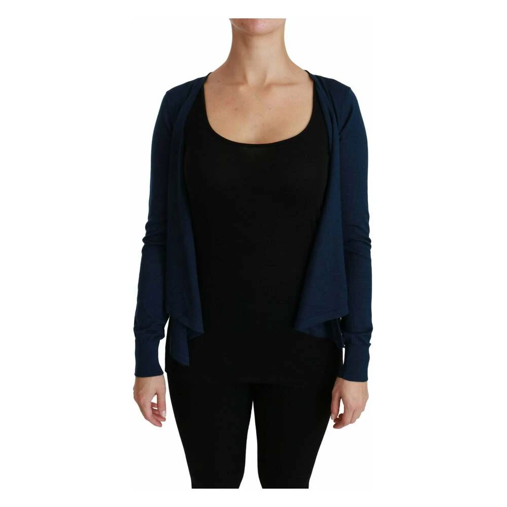 Dolce & Gabbana Blue Long Sleeve Cardigan Vest Cashmere Sweater Blue 4 Dolce & Gabbana Blue Long Sleeve Cardigan Vest Cashmere Sweater Blue - Bilde 2
