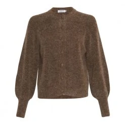 Moss Copenhagen Maimee Mohair Cardigan - Choco Chip Mel Brown -dame-cardigans Butikk unnamed file 377