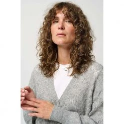 Pieszak PD-Lauren Sequins Needledrop Cardigan Gray -dame-cardigans Butikk unnamed file 3770