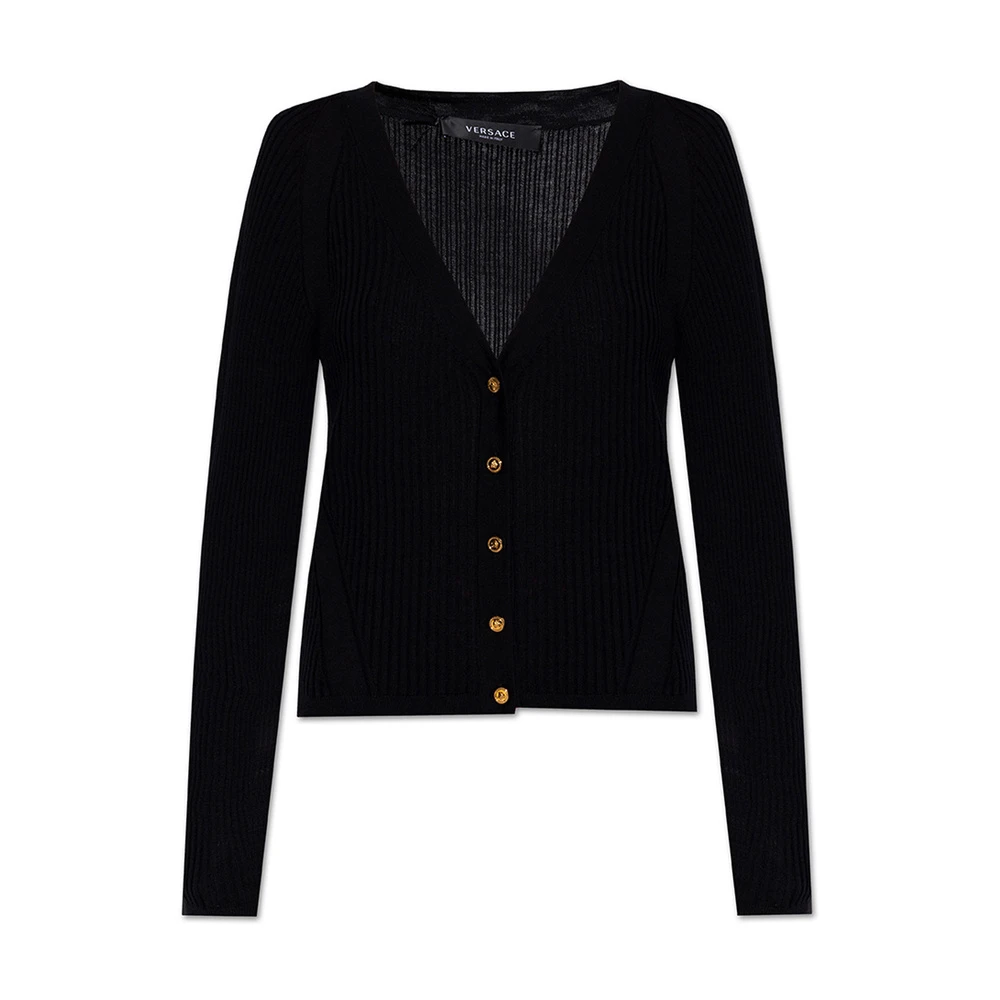 Versace Ribbed Cardigan Black 4 Versace Ribbed Cardigan Black - Bilde 2