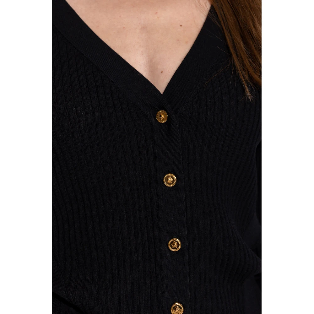 Versace Ribbed Cardigan Black 5 Versace Ribbed Cardigan Black - Bilde 3