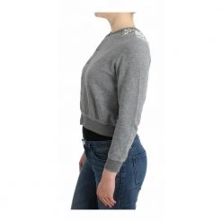 Ermanno Scervino Lingerie Lace Sweater Cardigan Top Gray