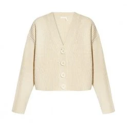 See By Chloé Relaxed-fitting Cardigan Beige -dame-cardigans Butikk unnamed file 3862