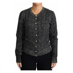 Dolce & Gabbana Wool Ribbed Cardigan Sweater Gray