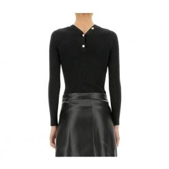 Proenza Schouler Ribbed Cardigan Black -dame-cardigans Butikk unnamed file 3873