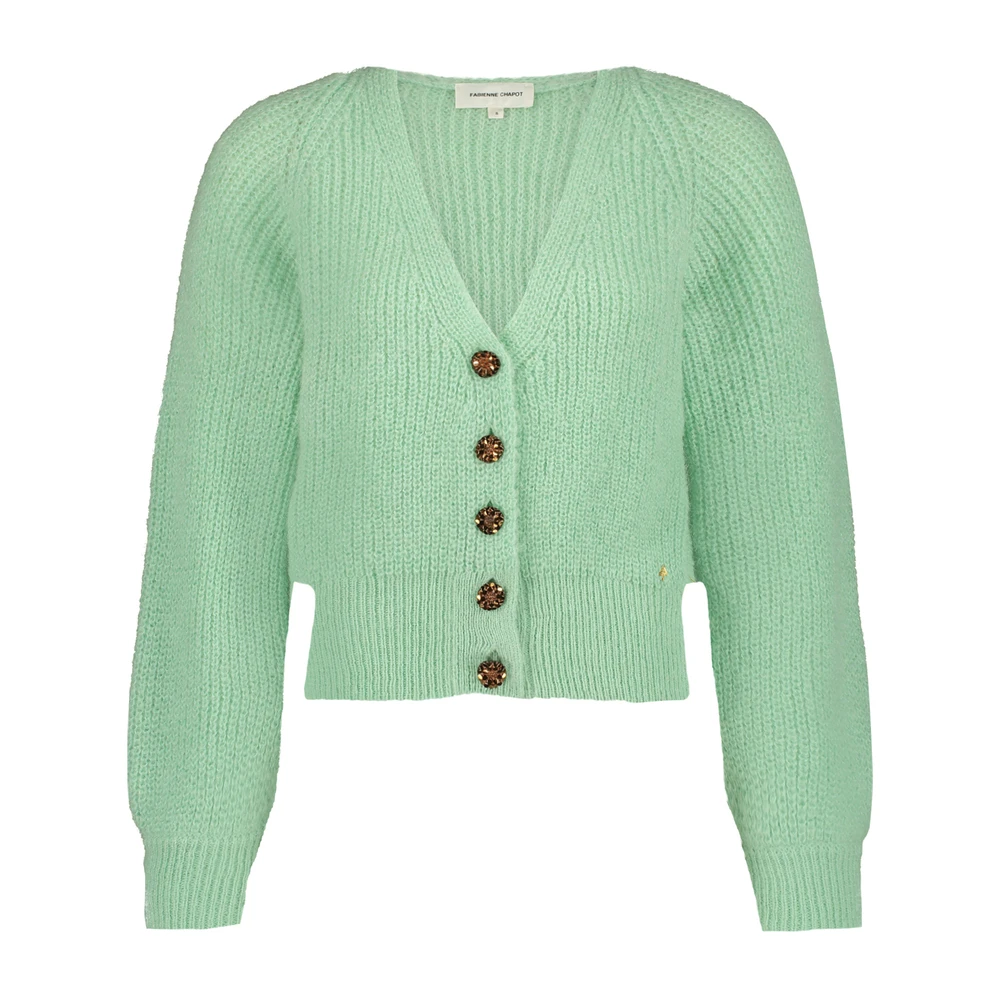 FABIENNE CHAPOT Starry Cardigan Green 3 FABIENNE CHAPOT Starry Cardigan Green