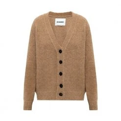 Jil Sander Wool Cardigan Brown
