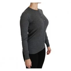 Dolce & Gabbana Long Sleeve Cardigan Gray 10 Dolce & Gabbana Long Sleeve Cardigan Gray -dame-cardigans Butikk unnamed file 3900
