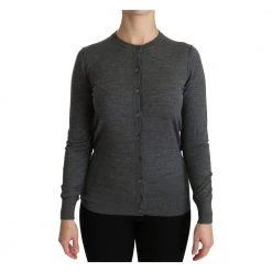 Dolce & Gabbana Long Sleeve Cardigan Gray 11 Dolce & Gabbana Long Sleeve Cardigan Gray -dame-cardigans Butikk unnamed file 3901
