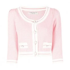 Alessandra Rich Cropped Cardigan Pink -dame-cardigans Butikk unnamed file 3916