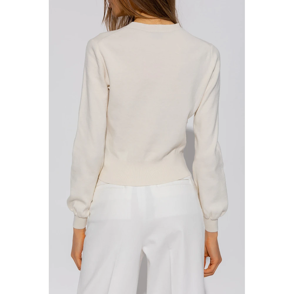 Kate Spade Cardigan With Appliqu�s Beige 3 Kate Spade Cardigan With Appliqu�s Beige